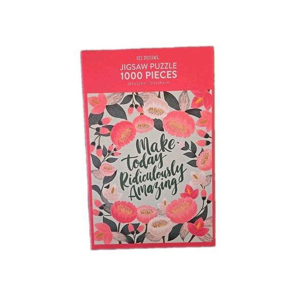 OCS Designs Jigsaw Puzzle 1000 Piece Flowers Make Today Ridiculously Amazing - Picture 1 of 6